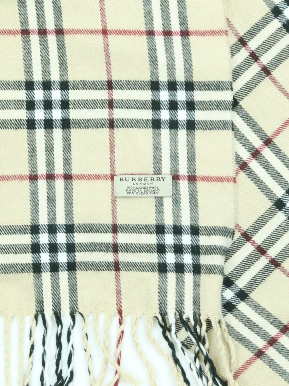 Made In England 100% Lambswool Signature Burberry Pattern - Picture 3 of 3